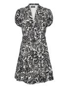 Floral Crepe Short-Sleeve Dress Lauren Ralph Lauren Black