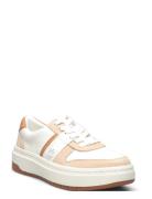 Harlie Color-Blocked Leather Sneaker Lauren Ralph Lauren White