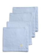 Napkins 4-Pack Daisy Midnatt Blue