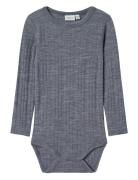 Nmmwang Wool Needle Ls Body Solid Name It Grey