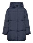 Hood Puffer Coat Mango Navy