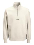 Jjesoho Sweat Quarter Zip Hn Noos Jnr Jack & J S Cream
