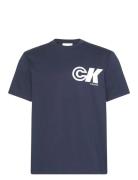 Ss 20S Ck Sport Logo Graphic Tee Calvin Klein Jeans Navy