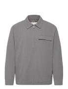 Ls Seersucker Shirt Jacket Calvin Klein Grey