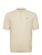 Textured Cotton Ss Polo GANT Cream