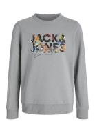 Jjgeplas Sweat Crew Neck Jnr Jack & J S Grey