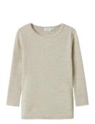 Nmnwax Wool Rib Ls Top Noos Name It Cream