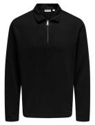 Onsnewkodyl Reg Half Zip Polo Sweat Vd ONLY & SONS Black
