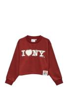 Vmnewyork Red Ls Short Sweat Jrs Girl Vero Moda Girl Burgundy