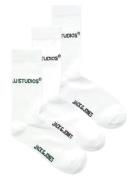 Jacsoho Tennis Socks 3 Pack Jnr Jack & J S White