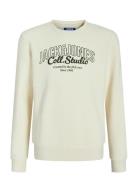 Jjmakoto Sweat Crew Neck Jnr Jack & J S Cream