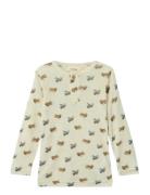 Nmmnalu Wo/Mo Ls Slim Top Lil Lil'Atelier Cream