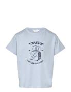 Short-Sleeved Printed T-Shirt Mango Blue