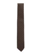 Tie With Pattern 7 Cm Lindbergh Black Brown
