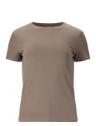 Tinashe W Rib S/S Tee Athlecia Brown