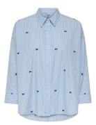 Onlzeidi Grace Ls Bow Emb Shirt Wvn ONLY Blue