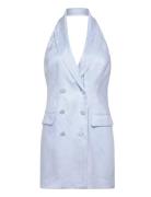 Freya Linen Vest Mini Dress Bardot Blue
