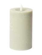 Rustic Finish Led Pillar Candle C'est Bon Green