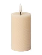 Swirled Led Pillar Candle C'est Bon Beige
