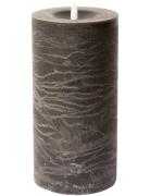 Rustic Finish Led Pillar Candle C'est Bon Brown