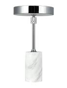 Starlight Led Genopladelig Bordlampe Krom Med Hvid Marmor Dyberg Larse...