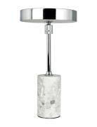Starlight Led Genopladelig Bordlampe Krom Med Grå Marmor Dyberg Larsen...