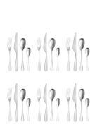 Cutlery Set Drop Satin Set 24 Pcs Pintinox Silver