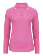 Miriam Long Sleeve Poloshirt Röhnisch Pink