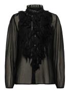 Liljasz Crinkle Ls Shirt Saint Tropez Black