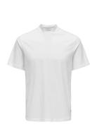 Onsotis Life Reg Mock Neck Tee ONLY & SONS White