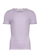 Rkbalta Modal Ss Lace T-Shirt Rosemunde Kids Purple