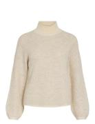 Vilory High Neck L/S Knit Top - Noos Vila Cream