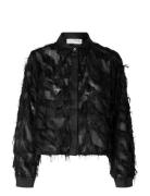 Slfmyline Ls Fluffy Cropped Shirt B Selected Black