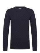 Recycle Structure Knit O-Neckrecycle Structure Knit O-Neck Lindbergh N...