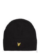 Knitted Ribbed Beanie Lyle & Scott Black