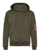 Back Print Hoodie Alpha Industries Khaki