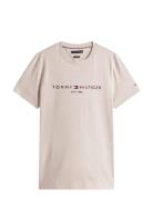 Tommy Logo Tee Tommy Hilfiger Beige