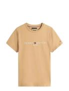 Tommy Logo Tee Tommy Hilfiger Beige