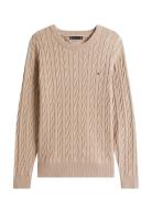 Classic Cotton Cable Crew Neck Tommy Hilfiger Beige