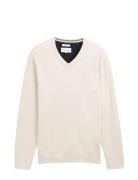 Basic V-Neck Knit Tom Tailor Cream