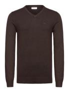 Ecovero V-Neck L/S Knit Lindbergh Brown