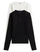 Tjw 2Pack Slim Essential Rib Ls Tommy Jeans Black