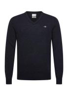 Extrafine Lambswool V-Neck GANT Navy