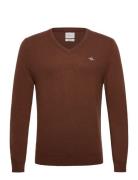 Extrafine Lambswool V-Neck GANT Brown