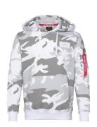 Back Print Hoodie Camo Alpha Industries Grey