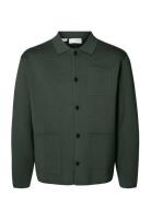 Slhmike Light Relaxed Polo Cardigan Noos Selected Khaki