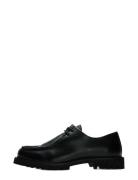 Slhhector Leather Moc-Toe Shoe Selected Black