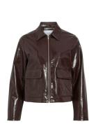 Vijenora L/S Zip Short Jacket Vila Brown