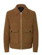 Slhjakob Wool Blend Jkt Selected Brown