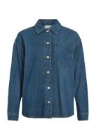 Vikiki L/S Denim Shirt Mbd Vila Blue
